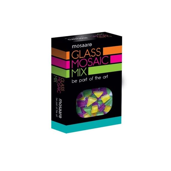 Детский набор для творчества "Мозаичный микс" MA5002 зеленый, желтый, фиолетовый с глиттером