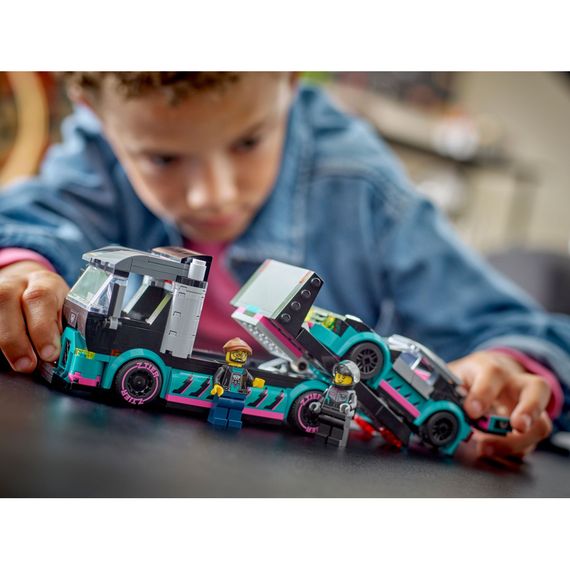 Конструктор LEGO City Автомобіль для перегонів й автовоз 328 деталей (60406) | Зображення 9