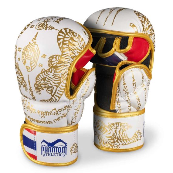 Рукавиці для ММА Phantom Muay Thai White Gold S/M (капа в подарунок) | Зображення 1
