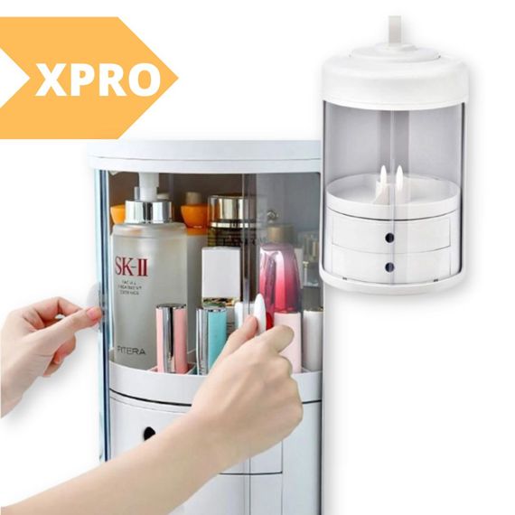 Цилиндрический органайзер для косметики XPRO YM226 4 секции большой белый (MER-14978_1051) | Зображення 1
