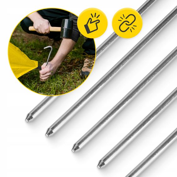 Набір кілочків для намету Mountain Goat сталеві 20 см 10 шт (P-5905973406857) | Зображення 6