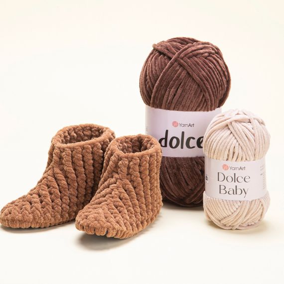 YarnArt Dolce 748 красн ярнарт дольче плюшевая пряжа для вязания | Зображення 2