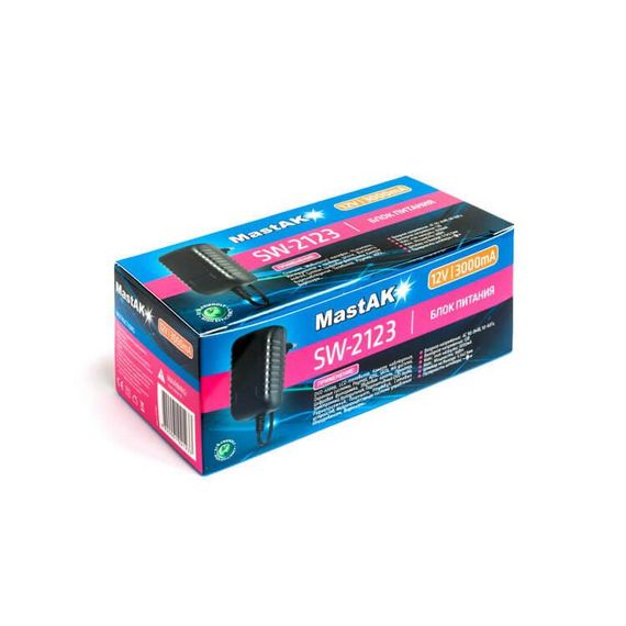 Мережевий блок живлення MastAK SW-2123 (12V 3000mA)