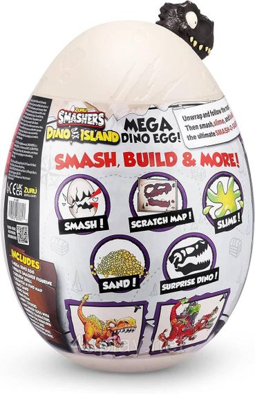Іграшка Zuru Smashers Dino Island Mega Egg T-Rex Мега Яйце-сюрприз Тиранозавр, 25 сюрпризів | Зображення 3