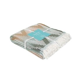 Покривало Lotus Home 11027 Туреччина 230*240 см  Бавовна + акрил + поліестер Зелений/гірчичний