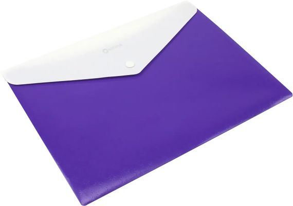 Папка-конверт А4 конверт на кнопці O35206 Optima, 2 відділи (4044572552064) Фіолетовий
