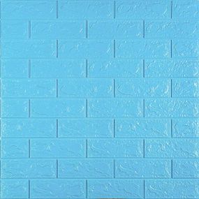 3D панель самоклеюча цегла Блакитна 700х770х5мм (005-5) SW-00000297