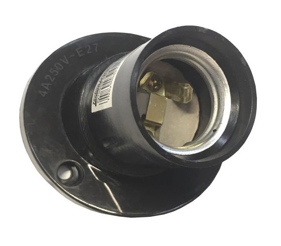 Патрон угловой настенный карболит Е27 черный Ny95000845