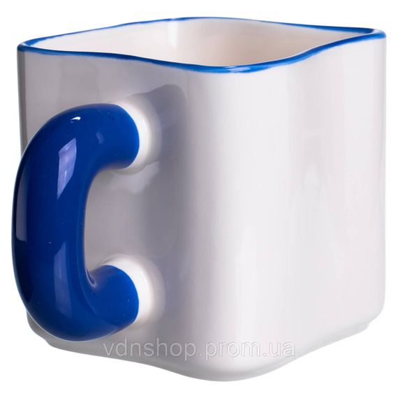 Порцелянова чашка "Містер Крабс" з магнітним декором 500 мл, Кружка дитяча чашка із порцеляни на подарунок FM-12BL | Зображення 3