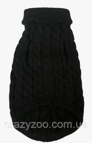 Свитер для собак и котов EcoToys Black S черный A: 22 см B: 30 см C: 22 см 6978