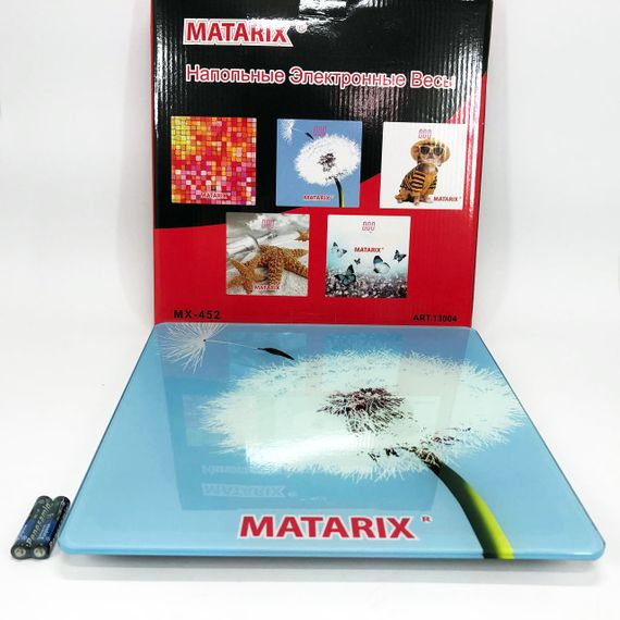 Весы напольные MATARIX MX-452 180 кг, Весы напольные для измерения массы тела, Электронные весы одуванчик | Зображення 4