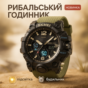 Стильний армійський годинник SKMEI, Стильний спортивний годинник для активного відпочинку DI-58