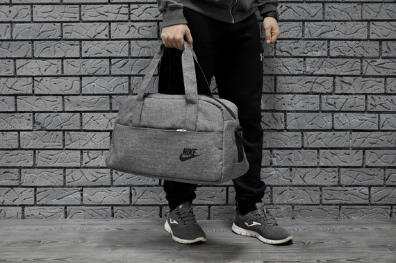 Сумка спорт коттон серый
