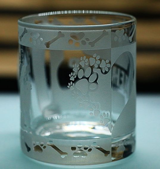 Скляна чашка кружка 320 мл  з гравіюванням Джек-рассел-терьер з кличкой подарунок для власника собаки | Зображення 2