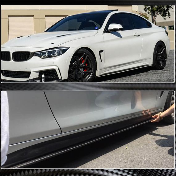 Накладки на пороги V2 (для F32/F33 M-Sport, Карбон) для BMW 4 серія F-32 2012-2020 рр | Зображення 3