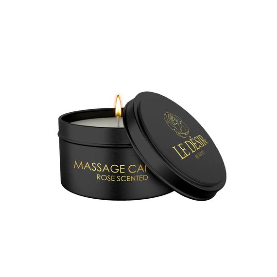 Масажна свічка - Le Desir Erotic Massage Candle Rose Scented, 100 г