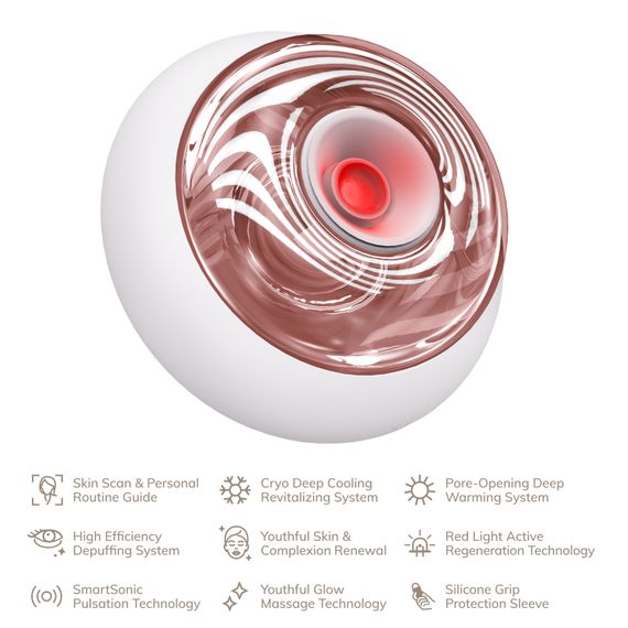 Масажер для обличчя та тіла GESKE Sonic Cool&Warm Face and Body Massager 9в1 starlight | Зображення 1