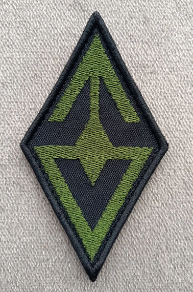 Шеврон "Свобода россії" (ромб чорний) 14см