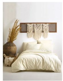 Постільна білизна Limasso Stonewashed Ranforse 200 х 220 см Akdeniz Cream