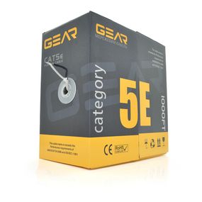 Кабель витая пара GEAR UTP 4x2x0,50 Cat5E, CCA, для внутренних работ, серый, 305m