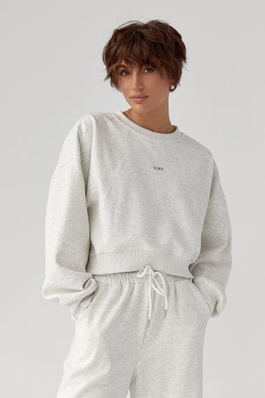 Вільний теплий спортивний костюм - світло-сірий цвет, M/L (є розміри) | Зображення 2