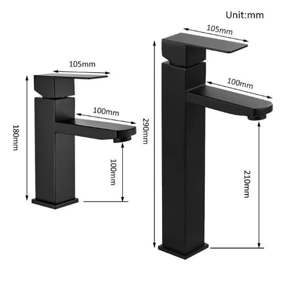 Змішувач для раковини WEZER PRO11-02-BLACK | Зображення 1