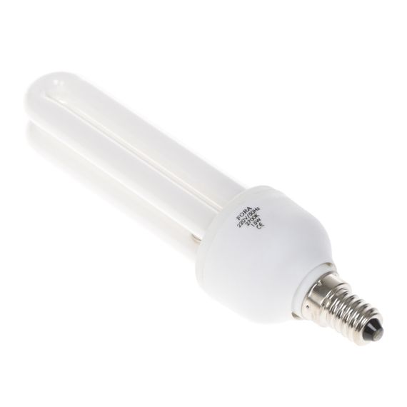 Лампа энергосберегающая E14 PL-2U/B 15W 12mm FORA 220V | Зображення 1