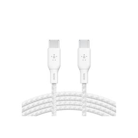 Дата кабель USB-C to USB-C 2.0m 100W white Belkin (CAB014BT2MWH)