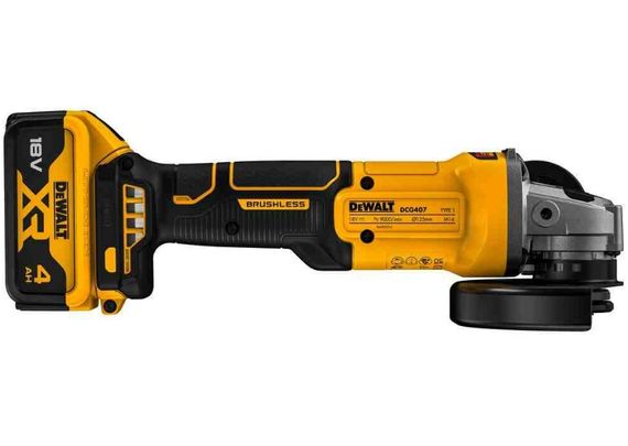 Шліфмашина кутова-болгарка DeWALT акумуляторна безщіткова з АКБ та ЗП DCG407M1T | Зображення 2