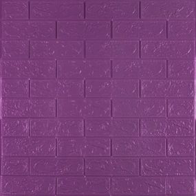 3D панель самоклеюча 700х770х3мм цегла Фіолетова (016-3) SW-000003248