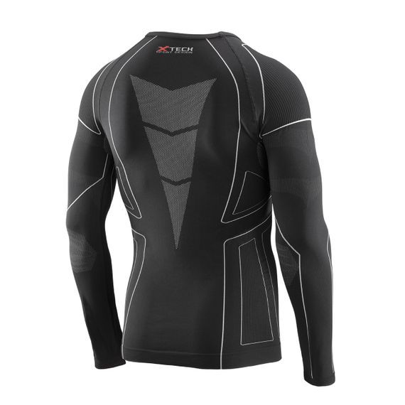 Термокофта (лонгслів) X TECH Maglia Race 3 Munica Lunga  giroc Nero L/XL Чорна | Зображення 1