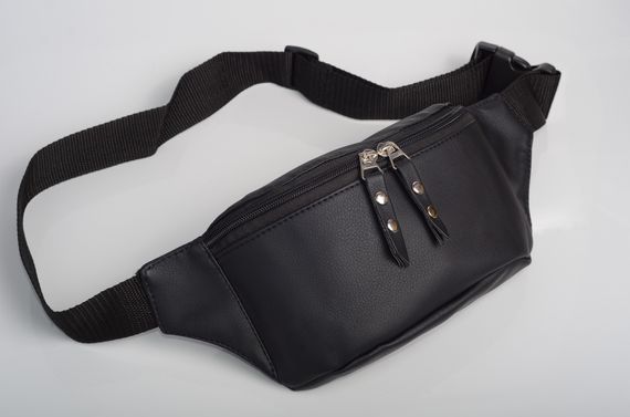 Сумка на пояс бананка Sambag Tirso MTH чорна 31 х 12 х 5 см (80131001)