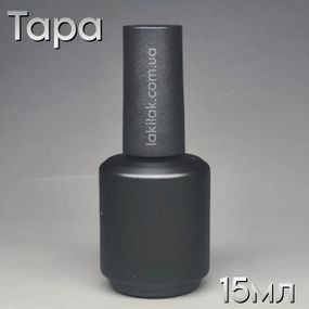 ТАРА бутылочка 15мл с кисточкой (бутылочка черная, крышка черная)