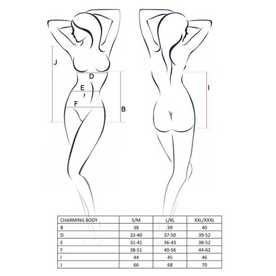 Боді Passion CHARMING BODY black, L/XL | Зображення 2