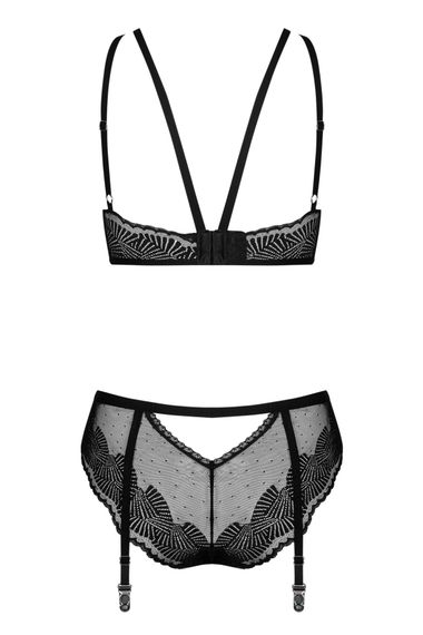 Комплект Obsessive Allastia 2-pcs set black L/XL | Зображення 3