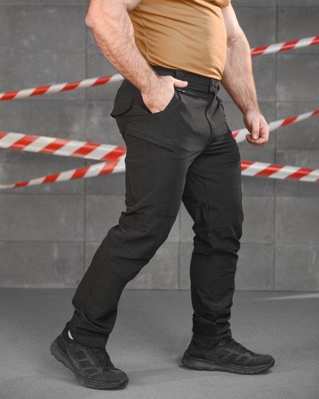 Стрейчеві тактичні штани Cambodia чорні поліція НП5183 | Зображення 1