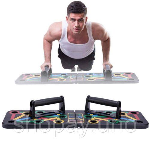Спортивні опори для віджимання Foldable Push Up, Поворотні упори для віджимань, Упори з різними хватами EC-71 | Зображення 5