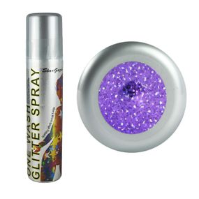 Глиттерный спрей для волос Фиолетовый Stargazer One Wash Glitter Spray PURPLE 75 мл
