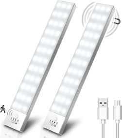 Світильник OUILA з датчиком руху 23см, LED USB, 3 режими, димірування, для шафи, кухні, коридору 2 шт.