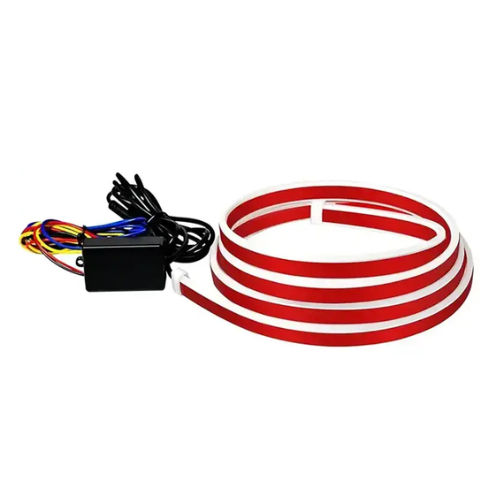 Автомобільна світлодіодна LED-підсвітка під капот автомобіля з поворотниками, білий неон світло | Зображення 4
