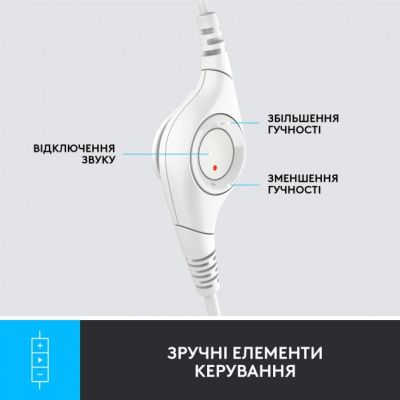 Навушники Logitech H390 USB White (981-001286) (981-001286) | Зображення 3