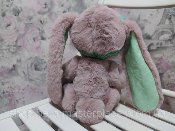 Меховая игрушка зайка розовый подарок девочке девушке 25см 02934 | Зображення 2