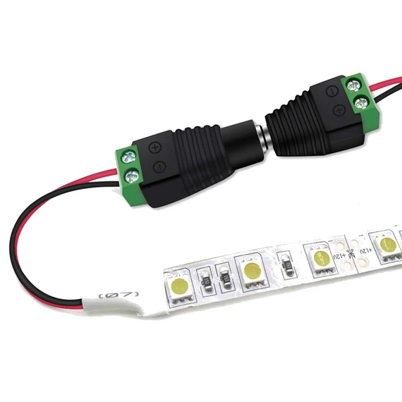 Конектор SV для LED стрічок MALE роз'єм постійного струму 12 В для 5050 3528 2835 3014 (sv2795) | Зображення 2