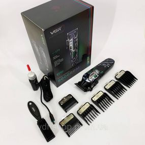Перукарські машинки професійні VGR, Машинка для стрижки на акумуляторі, Тример з регульованою довжиною RV-87
