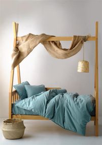 Детское постельное белье Limasso Stonewashed Ranforce Baby 100х150 см Mineral Blue