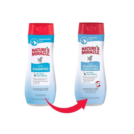 Шампунь - кондиціонер 8in1 Nature s Miracle для цуценят з ароматом бавовни 473 мл | Зображення 2