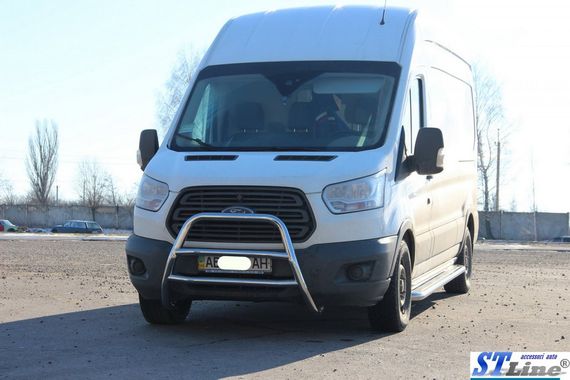 Кенгурятник WT022 (нерж.) для Ford Transit 2014-2024 гг | Зображення 1