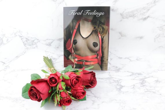 Портупея на тіло Feral Feelings - Harness, натуральна шкіра, колір червоний Sex Aura | Зображення 1