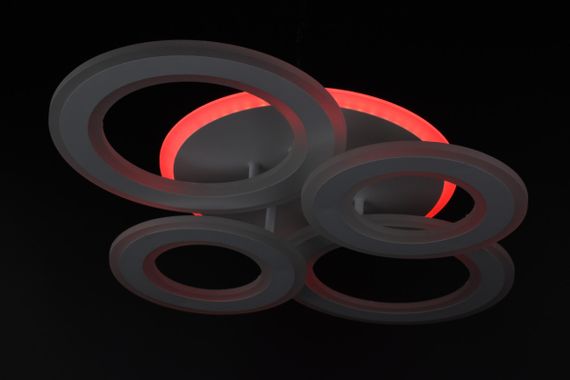 Люстра світлодіодна стельова LED світильник для квартири на стелю лед 26332 Білий 11х45х58 см. | Зображення 5