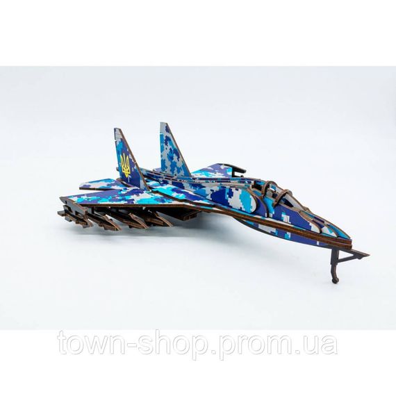 Деревянный 3D конструктор "МИГ-29" Арт-00654, 94 детали | Зображення 1